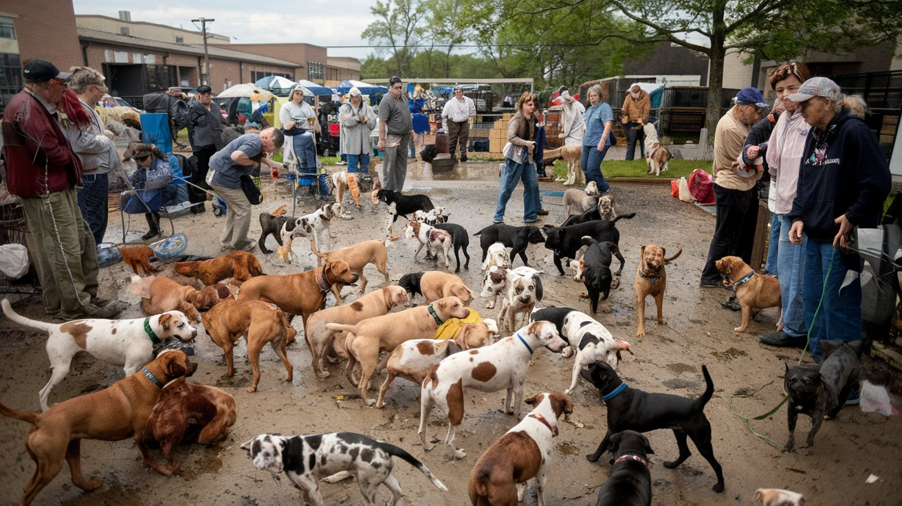 175 dogs rescue from hoarders in Mississippi 2011