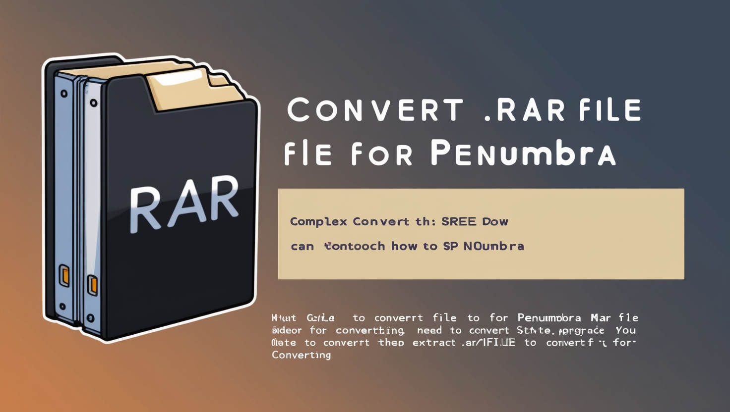 How to Convert .RAR File for Penumbra